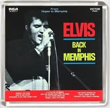Image of ELVIS PRESLEY BACK IN MEMPHIS ALBUM BACK COVER FRIDGE MAGNET