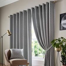 Image of Enhanced Living Ready Made Eyelet Blackout Thermal Curtains - 229x137cm