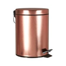 Image of Rose Gold 5L Pedal Bin Waste Garbage Paper Home Kitchen Indoor Dustbin Easy Use