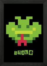 Image of pixel snake icon Framed Wall Art Poster Canvas Print Picture