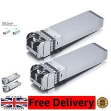 Image of 10Gb SFP+ Transceiver Modules, 2-Pack, 300m Range - Compatible with Major Brands