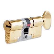 Image of Yale Thumb Turn Euro Cylinder Door Lock AS Platinum TS007 3 Star