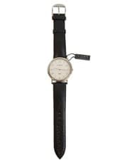 Image of LINKS OF LONDON Men's Black Leather Strap St. Steel Noble Slim Watch L NEW