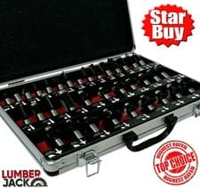 Image of Router Bit Set 35pc 1/2" Shank TCT Tungsten Carbide Cutters in Aluminium Case