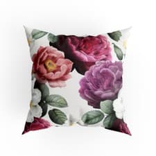 Image of Cushion Cover 40 x 40 cm Unique Full Print Colourful Flowers Design VI EU Made