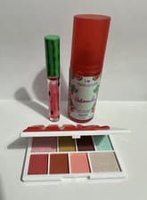 Image of Revolution Makeup Set - Eyeshadow Palette, Lip Gloss & Watermelon Fixing Spray