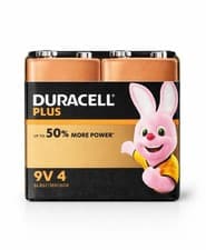 Image of Duracell Plus 9V Battery 6LR61 MN1604 (4 Pack) Brand New - Unopened