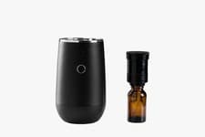 Image of Waterless Portable Essential Oil Diffuser, Black, Rechargeable USB, Aromatherapy