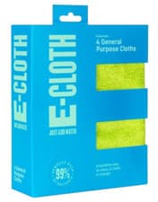 Image of e-cloth General Purpose Microfibre Household Cleaning Cloth 4 Pack - Assorted