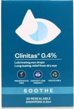 Image of Clinitas Preservative Free Lubricant Eye Drops 30 x 0.5ml, White