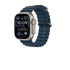 Image of Apple Watch Ultra 2 - 49mm Cellular + GPS Titanium Case with Black Ocean Strap.