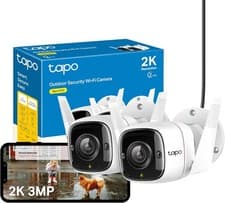 Image of Outdoor Security Camera 2K Wired TP-Link Tapo C310P2 2 Pack No Monthly Fee
