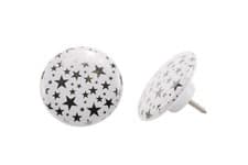 Image of Set of 2 Silver Star Large Drawer Pulls Cabinet Knobs DIY Home Renovation