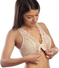 Image of Easylife Front Fastening Lace Bra (Set of 3) Stretchy Non-Wired Comfort Bra with