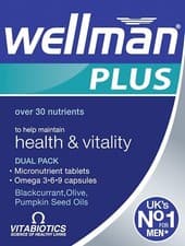 Image of Vitabiotics - Wellman Plus 369 - DUAL PACK - 56 TABLETS/CAPSULES