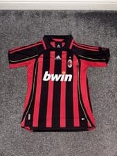 Image of AC Milan 2006/07 Retro Home Shirt Men's Size Small Excellent Condition