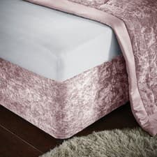 Image of Catherine Lansfield Crushed Velvet Divan Base Wrap Bed Base Cover Bedroom Linen