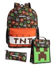 Image of Minecraft Multicoloured TNT 3 Piece Backpack Set Unisex Kids