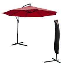 Image of 3M GARDEN PARASOL CANTILEVER LARGE SUN SHADE PATIO UMBRELLA FOR OUTDOOR DINING