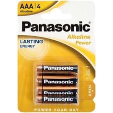 Image of Panasonic AAA Alkaline Battery Pack of 4 - Box of 12