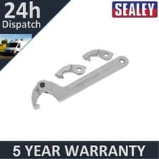 Image of Sealey Adjustable C-Spanner Hook & Pin Wrench Set 32-76mm 4pc SMC2M
