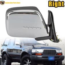 Image of Right 3-PIN Side Wing Door Mirror For Toyota Land Cruiser 80 LC80 1992-1997
