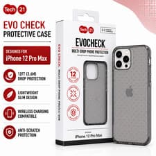 Image of Tech21 (iPhone 12 Pro Max) Case, Evo Check Shockproof, 12ft Drop Tested, Cover