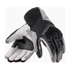 Image of Revit Offtrack 2 Summer Motorcycle Touring Leather Gloves Black / Silver
