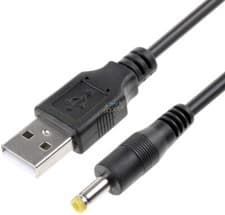 Image of USB A to DC 5V 1A 4.0mm*1.7mm Barrel Jack Power Charging Cable Lead  2m
