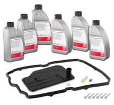 Image of FEBI 171750 7 SPD GEARBOX TRANSMISSION OIL  FILTER SERVICE KIT FOR MERCEDES