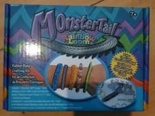 Image of Monster Tail Rainbow Loom Rubber Band Crafting Kit 7yrs+ New 