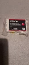 Image of Genuine Epson T0893 magenta printer ink cartridge. Sealed