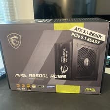 Image of MSI MAG A850GL PCIE5 850W 80 Plus Gold Fully Modular ATX 3.0 Power Supply PSU