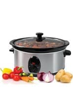 Image of 3.5L Stainless Steel Slow Cooker 200w 3 Heat Setting Removable Ceramic Inner Pot