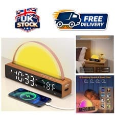 Image of Sunrise Alarm Clock with White Noise, Multicolor Dimmable Wake Up & Night Light