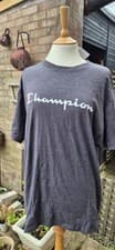 Image of Champion Men's L Powerblend Tee, Screen Print Script T-Shirt
