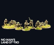 Image of Bolt Action British Army Support Group WW2 Weapons Command HQ 28mm COMMISSION