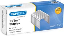 Image of Rapesco S13080Z3 Type 13/8 Mm Galvanised Tacker Staples, Pack of 5000