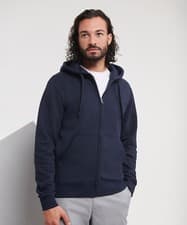 Image of Authentic Full Zipped Hoodie Sweatshirt Full Zip Hooded Smart Quality Fit