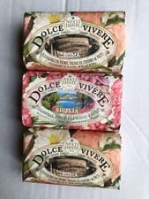 Image of New 3 X Nesti Dante Luxury DOLCE VIVERE ROMA & SICILIA BOTANIC BAR SOAP,250g***