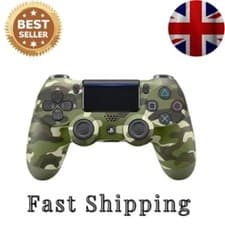 Image of Sony PS4 Official Dual Shock 4 Green Camo V2 Controller — New — Fast UK
