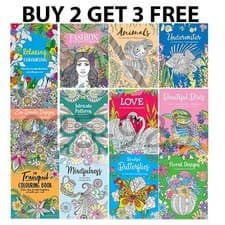 Image of ADULT ANTI-STRESS COLOURING BOOK MIND RELAXING BOOKS Colour Therapy ALL AGES