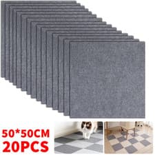 Image of Carpet Tiles, 20X Floor Tiles Rug 50x50cm for Commercial Retail, Office, Home
