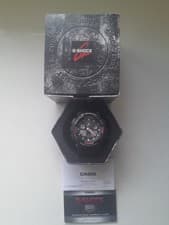 Image of Casio G-Shock GA-100 Mens Watch - Black and Red - Full Box Set
