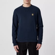 Image of Belstaff Crew Neck Sweatshirt - Navy Dark Ink - Mens Small - New with tags