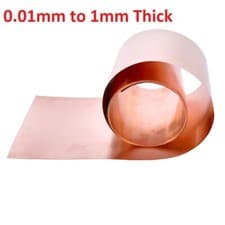 Image of Thickness 0.01mm to 1mm Pure Copper Sheet Plate Copper Foil 150 Sizes Available