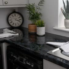 Image of d-c-fix Kitchen Worktop Wrap 67.5cm x 3m Marble Black Self-adhesive Vinyl Film