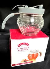 Image of Kilner ~ Glass Syrup / Honey Jar Dispenser No Drip 13.5 oz Pitcher ~ New in Box