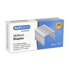 Image of Rapesco S11880Z3 26/8 mm Galvanised Staples, Box of 5000 1 x 5000 26/8mm