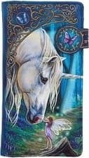 Image of Nemesis Now Officially Licensed Lisa Parker Fairy Whispers Embossed Purse, Blue,